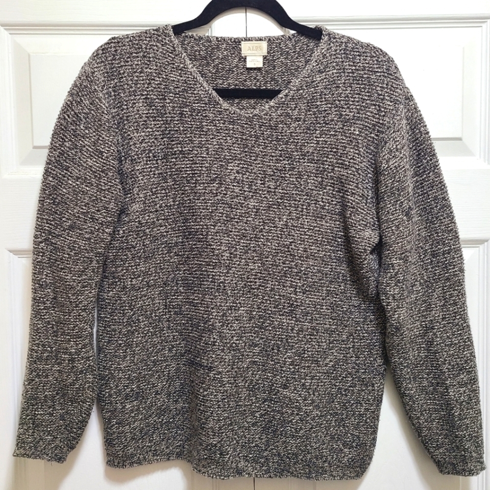 Vintage ALPS cotton blend sweater lightweight‎ 80s 90s KNIT